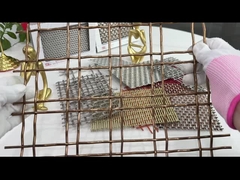 Bakır Çifte Isı Direnci Kilitle Dekoratif Çit için Crimp Tel Ağı