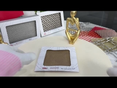 Bronz 1.5mm 4m Laminated Glass Wire Mesh PVD Metal Dokumalı Bakır Mesh Kumaş