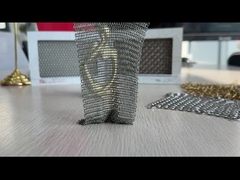 Dekoratif zincirleme halka örgü perde ekranı bina cepheleri doğal renk