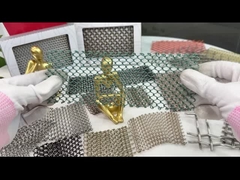 OEM Paslanmaz Çelik Metal Bobin Çamaşırları Dokunmuş Tel Ağı Duş Perdesleri