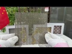 ODM PVD Bakır Dokumalı Kilitlenmiş Crimp Kablo Ağı 3.2mm Bölme Metal Ağı