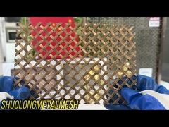 Dekoratif dokuma altın tel örgü 2m OEM SGS