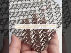 12 mm Warp Pitch Dekoratif Tel ızgaraları Döşeme Diametresi 3.15 mm Metal Mesh Yaprak