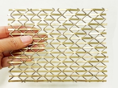12 mm Warp Pitch Dekoratif Tel ızgaraları Döşeme Diametresi 3.15 mm Metal Mesh Yaprak
