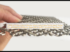 SS316 Doğal Renkli Dokuma Ağı Dekoratif Tel Ağı Panel Korrozyona Direnişli Mimarlık Dokuma Tel Ağı İçin