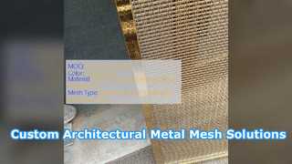 Özel Mimari Metal Mesh Dayanıklı Çelik Kumaş