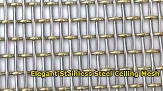 Modern Paslanmaz Çelik Dekoratif Tavan Mesh Tasarımı XY-1654