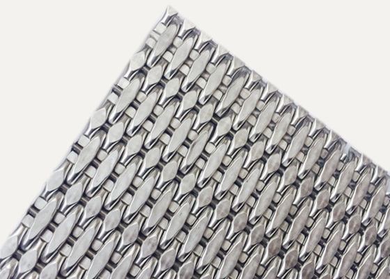 SS304 SS316 Kaplama Metal Hasır 3.5mm Kalınlık Dekoratif Dokuma Hasır