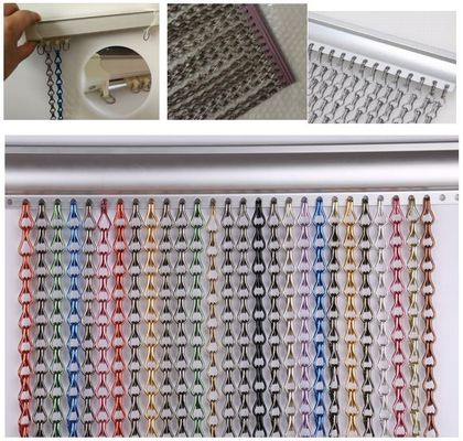 Dekoratif Metal 2.0mm Zincir Bağlantı Uçan Ekrani Özel Tavan Olarak