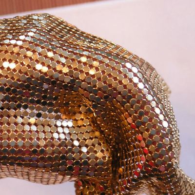 Dekoratif Kaplama Metal Alüminyum Sequins Yağa dayanıklı Metal Mesh Giysi
