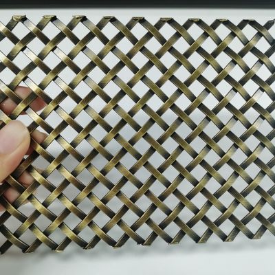 Paslanmaz Çelik Dekoratif Dokuma Tel Ağı Genişi 0.6m-2.4m