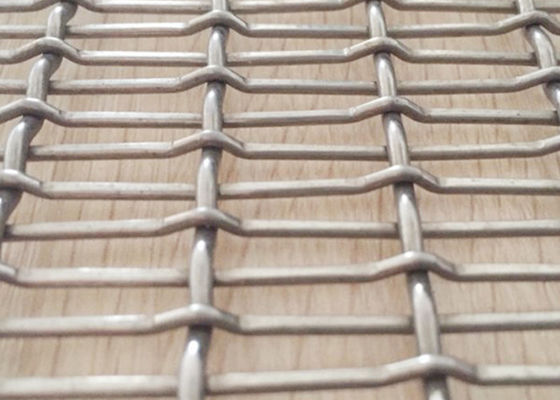Katı Yapı ile Kıvrım Dekoratif Düz Dokuma Metal Mesh SS316 Antasit
