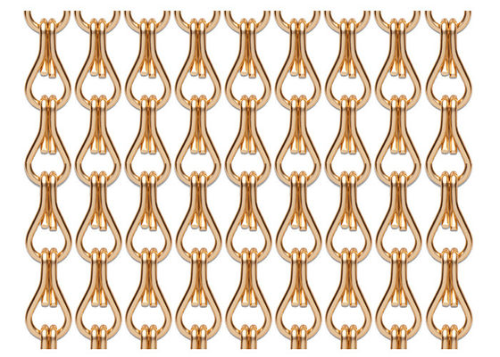 100*200cm Dekoratif Zincir Kapı Sineklik Kayısı Rengi 20.4mm Kanca