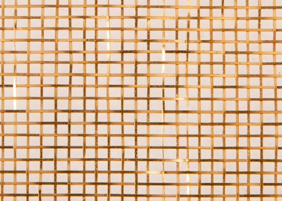 120m X 2.5m Lamine Cam Metal Mesh Bronz Renkli Bakır İnce