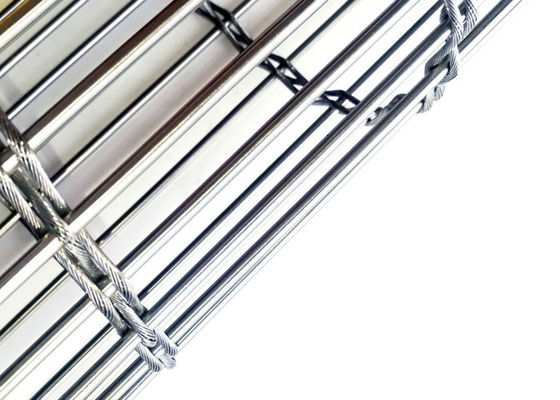 Ss 316 %67 Açılım Kullanan Esnek Kablo Mimari Metal Hasır Cephe