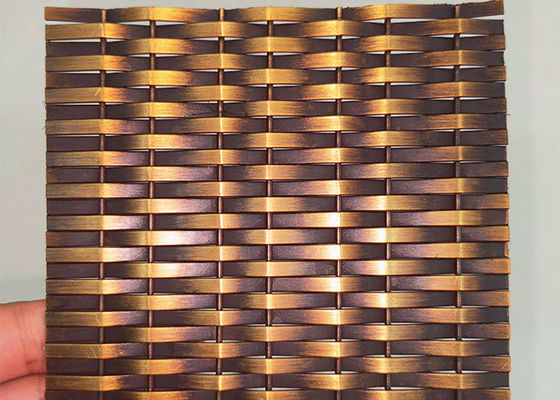 Anti Bronz Dekoratif Asansör Mimari Metal Hasır %6 Açılma Alanı