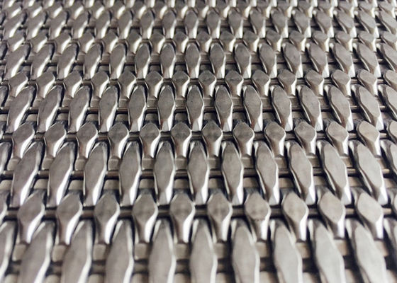 SS304 SS316 Kaplama Metal Hasır 3.5mm Kalınlık Dekoratif Dokuma Hasır