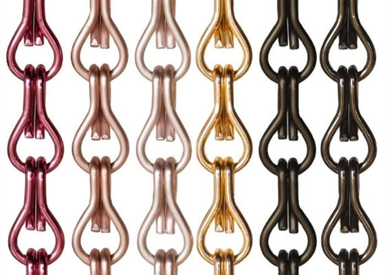 Tavan Dekorasyonu için Kum Rengi 1.5mm Eloksallı Alüminyum Zincir Sineklik