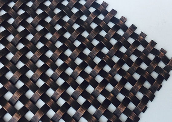 Dolaplar için SGS 2.5mm Antik Pirinç Dekoratif Paslanmaz Çelik Hasır Paneller