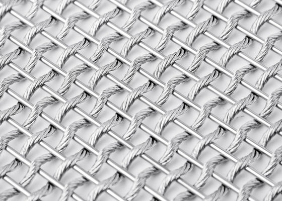 Sütun Kapakları İçin Düz Dokuma Mimari Esnek Metal Hasır Kumaş SS304