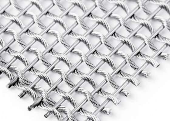 Sütun Kapakları İçin Düz Dokuma Mimari Esnek Metal Hasır Kumaş SS304