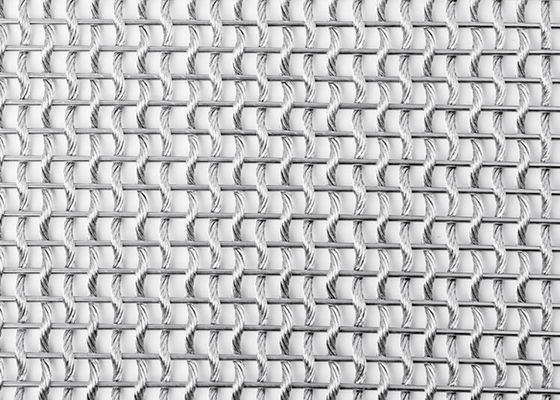 Sütun Kapakları İçin Düz Dokuma Mimari Esnek Metal Hasır Kumaş SS304
