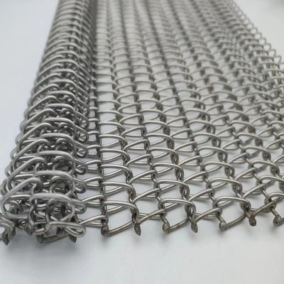 Birbiriyle bağlantılı Spiral Tel Ağı Boyutu 2mm-20mm Özel Renkli Paslanmaz Çelik