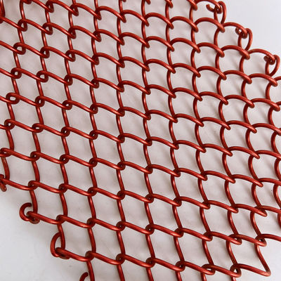 Anodizing Customized Coil Mesh Drapery Kalınlığı 0.5-2mm