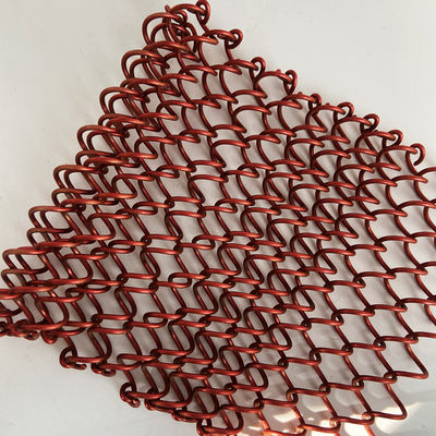 Anodizing Customized Coil Mesh Drapery Kalınlığı 0.5-2mm