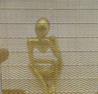 0.6mm Kalınlığı Laminated Glass Metal Mesh Sanayi için Dekoratif