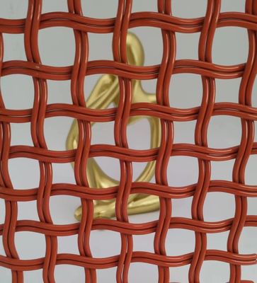 Turuncu 5 mm Mimarlık Paslanmaz Çelik Tel Ağı Genişi 0.6m-2.4m