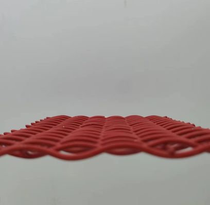 ISO9001 Mimarlık Dikişli Metal Ağı Oda Bölücü için Kırmızı Dekoratif