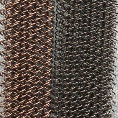 Mimarlık ve peyzaj tasarımı için özel delik boyutu Gümüş Metal sarmal perdeler