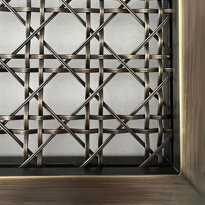 İç tasarım dekoratif metal ızgara örgü Eco Friendly Twill dokuma