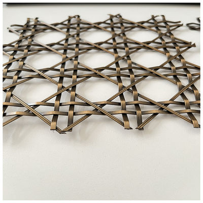 İç tasarım dekoratif metal ızgara örgü Eco Friendly Twill dokuma