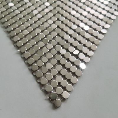 Gümüş Perde Metal Mesh Kumaş Metal Mesh Perdeler İç tasarım için