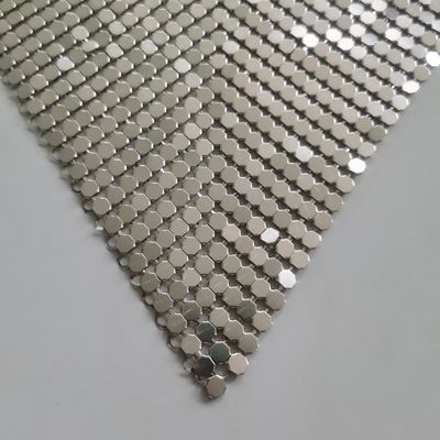 Gümüş Perde Metal Mesh Kumaş Metal Mesh Perdeler İç tasarım için
