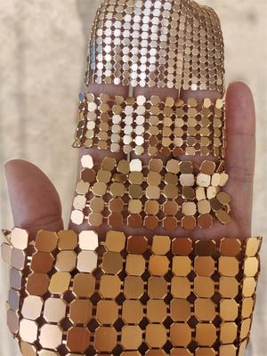 Paslanmaz çelik yağ dayanıklı 2-8mm Metallik parlak kumaş