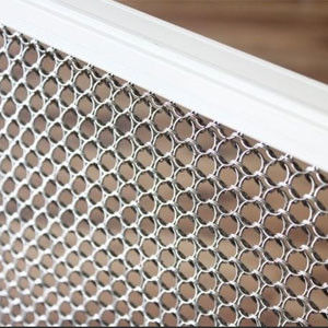 Stainless Steel Ring Mesh Perde 2.2kg/m2 ağırlığı ile