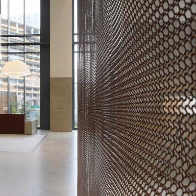 Stainless Steel Ring Mesh Perde 2.2kg/m2 ağırlığı ile