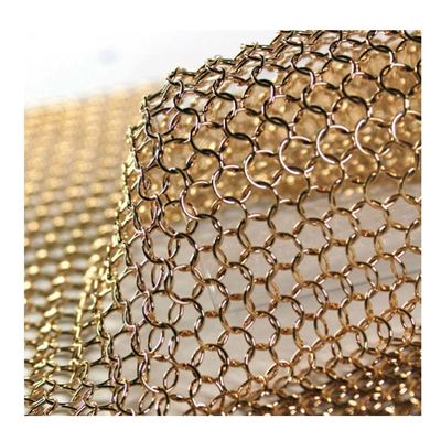 Stainless Steel Ring Mesh Perde 2.2kg/m2 ağırlığı ile