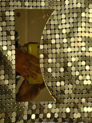 Shuolong Otel Metal Yaprak Kumaş Dekoratif Çelik Metal Sequin Kumaş