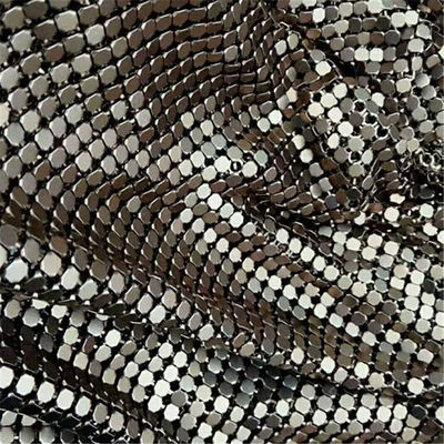 Shuolong Otel Metal Yaprak Kumaş Dekoratif Çelik Metal Sequin Kumaş