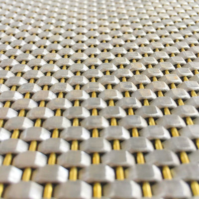 Tel çapı 0.8mm 2.0mm Paslanmaz Çelik Mesh Panel Kaplama Duvarı için düz dokuma