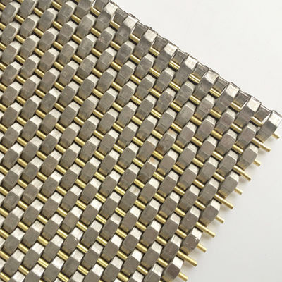 Tel çapı 0.8mm 2.0mm Paslanmaz Çelik Mesh Panel Kaplama Duvarı için düz dokuma