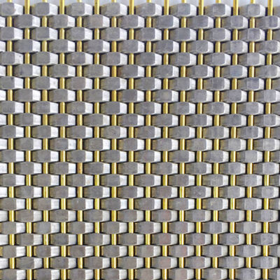 Tel çapı 0.8mm 2.0mm Paslanmaz Çelik Mesh Panel Kaplama Duvarı için düz dokuma