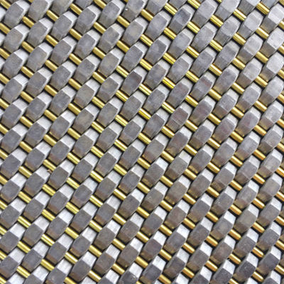 Tel çapı 0.8mm 2.0mm Paslanmaz Çelik Mesh Panel Kaplama Duvarı için düz dokuma