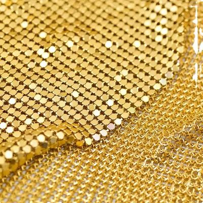 Perdeler Kumaş Kumaş Parlak Metal Dekoratif Ağ Renkli Yumuşak Gümüş Lüks Alüminyum Esnek Metal Ağ