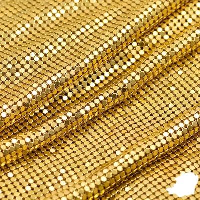 Perdeler Kumaş Kumaş Parlak Metal Dekoratif Ağ Renkli Yumuşak Gümüş Lüks Alüminyum Esnek Metal Ağ