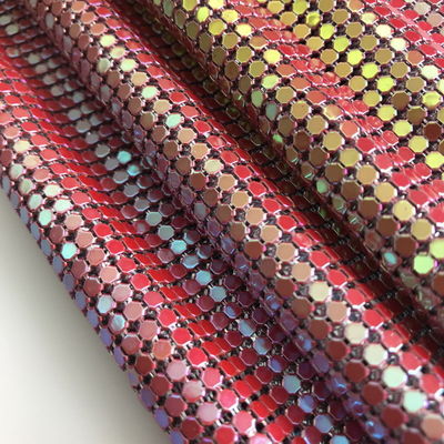 Esnek Alüminyum Sequin Mesh Kumaş Zincir Posta Kumaş Masa Kumaşı için Zincir Posta Perdeler